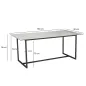 Wohnling Stół ceramiczny PARIS biały optyka marmuru 180cm / WL7.153