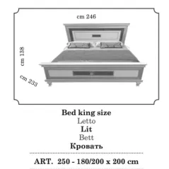 DOLCE VITA Włoskie Łóżko tapicerowane King Size 180/200 x 200cm / ArredoClassic