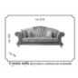 FANTASIA Włoska sofa tapicerowana 3 osobowa kat. A 234 x 86cm / Arredoclassic FANTASIA Włoska sofa tapicerowana 3 osobowa kat. A 234 x 86cm / Arredoclassic