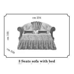 FANTASIA Włoska sofa tapicerowana 3 osobowa kat. A 234 x 86cm / Arredoclassic