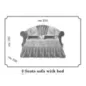 FANTASIA Włoska sofa tapicerowana 3 osobowa kat. A 234 x 86cm / Arredoclassic FANTASIA Włoska sofa tapicerowana 3 osobowa kat. A 234 x 86cm / Arredoclassic
