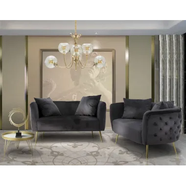 Sofa BUKAREST czarna 127 x 74 x 71cm / 142200000D