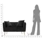 Sofa BUKAREST czarna 127 x 74 x 71cm / 142200000D