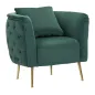 Fotel BUKAREST tapicerowany zielony 76 x 74 x 73cm / 14220000VP
