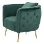 Fotel BUKAREST tapicerowany zielony 76 x 74 x 73cm / 14220000VP