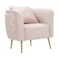 Fotel BUCHAREST tapicerowany różowy 76 x 74 x 73cm / 14220000RP