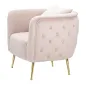 Fotel BUCHAREST tapicerowany różowy 76 x 74 x 73cm / 14220000RP