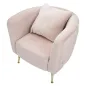Fotel BUCHAREST tapicerowany różowy 76 x 74 x 73cm / 14220000RP