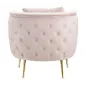 Fotel BUCHAREST tapicerowany różowy 76 x 74 x 73cm / 14220000RP