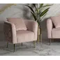 Fotel BUCHAREST tapicerowany różowy 76 x 74 x 73cm / 14220000RP