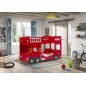 CAR BEDS Łóżko piętrowe dla dzieci FIRE TRUCK RED wóz strażacki / SCFBB19