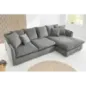 Invicta HEAVEN Sofa narożna prawostronna szary sztruks 255cm / 43445 Invicta HEAVEN Sofa narożna prawostronna szary sztruks 255cm / 43445