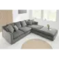 Invicta HEAVEN Sofa narożna prawostronna szary sztruks 255cm / 43445 Invicta HEAVEN Sofa narożna prawostronna szary sztruks 255cm / 43445