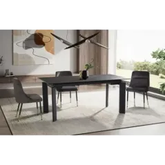 Wohnling PARADISE Stół ceramiczny rozkładany czarny 180 x 95 x 77cm / WL7.152