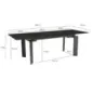Wohnling PARADISE Stół ceramiczny rozkładany czarny 180 x 95 x 77cm / WL7.152 Wohnling PARADISE Stół ceramiczny rozkładany czarny 180 x 95 x 77cm / WL7.152