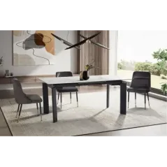 WOHNLING PARADISE STÓŁ CERAMICZNY ROZKŁADANY biały 180 x 95 x 77cm / WL7.151