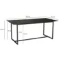 Wohnling Stół ceramiczny PARIS czarny optyka marmuru 180cm / WL7.154 Wohnling Stół ceramiczny PARIS czarny optyka marmuru 180cm / WL7.154