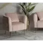 Fotel BUCHAREST tapicerowany różowy 76 x 74 x 73cm / 14220000RP