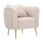Fotel BUCHAREST tapicerowany różowy 76 x 74 x 73cm / 14220000RP