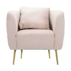 Fotel BUCHAREST tapicerowany różowy 76 x 74 x 73cm / 14220000RP