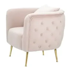 Fotel BUCHAREST tapicerowany różowy 76 x 74 x 73cm / 14220000RP