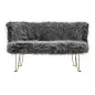 Sofa HACIL tapicerowana szara 134 x 54 x 77cm / 142581000D
