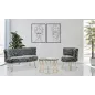 Sofa HACIL tapicerowana szara 134 x 54 x 77cm / 142581000D