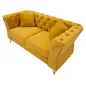 Sofa EMY musztardowa z poduszkami 162 x 83 x 76cm / 14282600DS