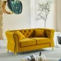 Sofa EMY musztardowa z poduszkami 162 x 83 x 76cm / 14282600DS