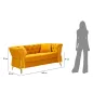 Sofa EMY musztardowa z poduszkami 162 x 83 x 76cm / 14282600DS