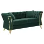 Sofa EMY zielona z poduszkami 162 x 83 x 76cm / 14282600DV