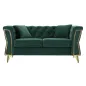 Sofa EMY zielona z poduszkami 162 x 83 x 76cm / 14282600DV