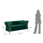 Sofa EMY zielona z poduszkami 162 x 83 x 76cm / 14282600DV