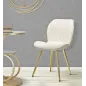 Krzesło PARIS SPACE crem / gold zestaw 2 szt 46 x 58 x 77cm / 142562000C
