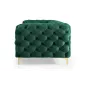 Invicta MODERN BAROCK Sofa ciemnozielono złota 235 cm / 6539312