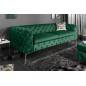 Invicta MODERN BAROCK Sofa szmaragdowozielony aksamit 235 x 72 x 95cm / 6539312