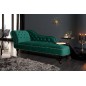 Invicta CHESTERFIELD Szezlong szmaragdowozielony aksamit 170 x 73 x 60cm / 39429