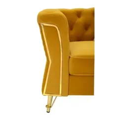 Fotel EMY musztardowy z poduszką 104 x 83 x 76cm / 14282600PS