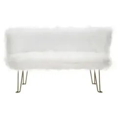 Sofa HACIL tapicerowana biała 134 x 54 x 77cm / 142580000D dostępny na www.homeinspiration.com.pl