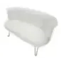 Sofa HACIL tapicerowana biała 134 x 54 x 77cm / 142580000D