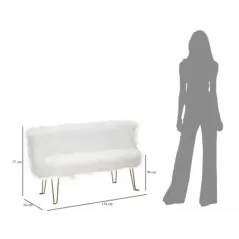 Sofa HACIL tapicerowana biała 134 x 54 x 77cm / 142580000D dostępny na www.homeinspiration.com.pl