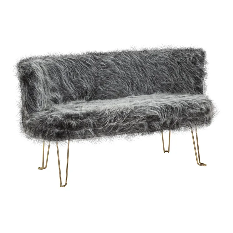 Sofa HACIL tapicerowana szara 134 x 54 x 77cm / 142581000D
