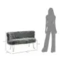 Sofa HACIL tapicerowana szara 134 x 54 x 77cm / 142581000D