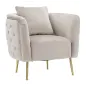 Fotel BUKAREST tapicerowany szary 76 x 74 x 73cm / 14220000GP