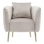 Fotel BUKAREST tapicerowany szary 76 x 74 x 73cm / 14220000GP
