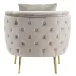 Fotel BUKAREST tapicerowany szary 76 x 74 x 73cm / 14220000GP