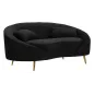 Sofa 2-osobowa OSLO z poduszkami czarna 148 x 84 x 68cm / 14272800N2