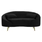 Sofa 2-osobowa OSLO z poduszkami czarna 148 x 84 x 68cm / 14272800N2