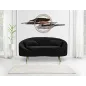 Sofa 2-osobowa OSLO z poduszkami czarna 148 x 84 x 68cm / 14272800N2