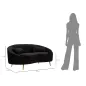 Sofa 2-osobowa OSLO z poduszkami czarna 148 x 84 x 68cm / 14272800N2